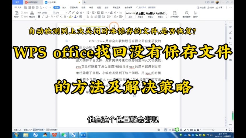 WPS文件損毀恢復完整指南